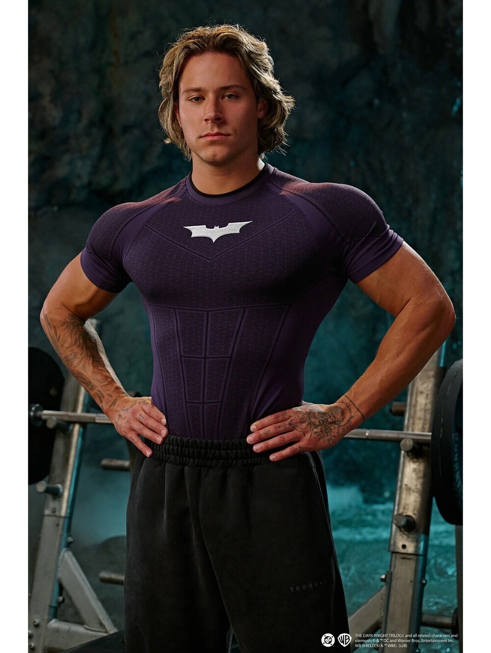 Young LA x  4259 - Batman Compression Tees - Purple (L)